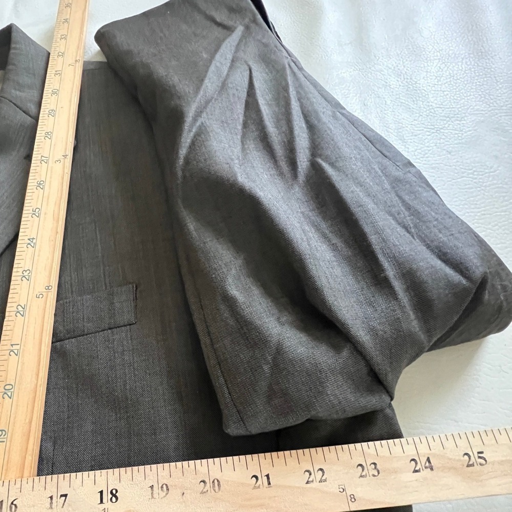 Lauren Ralph Lauren Blazer Mens 48R Gray Taupe Wool Sport Coat Business Jacket - Picture 6 of 12